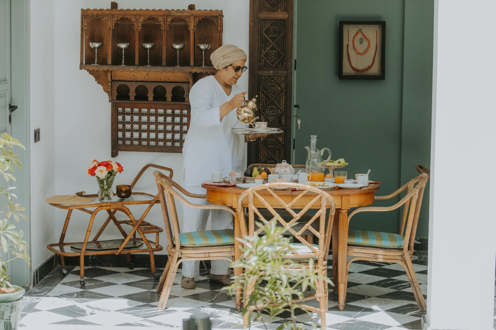 Breakfast being prepared at Palazzo Montefiore